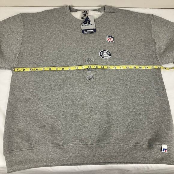 VINTAGE Russell Athletic Crewneck Sweatshirt NFL Embroidered Logo Gray Size L - Picture 5 of 7
